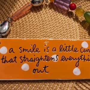 Department 56 Sandra Magsamen Smile Plaque beaded and multi color beads